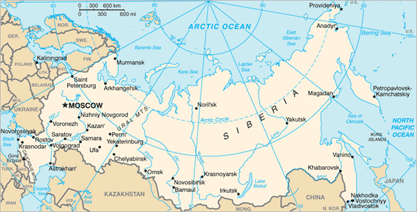 Carte de Russie